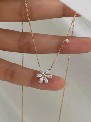 #ad Black Friday Natural Diamond Beautiful Pendant 18 Inch In 14k Solid Yellow Gold $1112.72