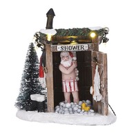 Luville Weihnachtsdorf Miniatur Nackter Weihnachtsmann - Girlande Mit WarmweißEr