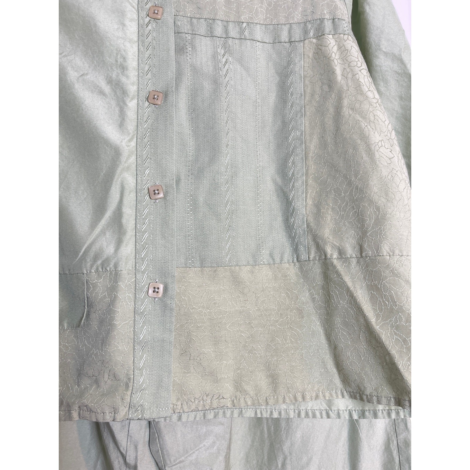 Coldwater Creek Silk Cotton Embroidered Pajama Se… - image 4