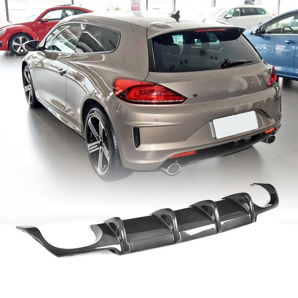 Fit For Volkswagen Scirocco R Bumper 15 18 Carbon Fiber Rear Bumper Diffuser Lip