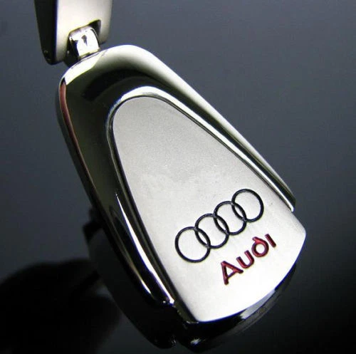 AUDI Keyring Keychain Chrome Metal Car Key ring A1 A3 A4 A5 A6 Q3