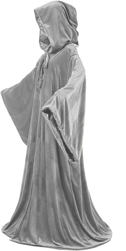 Velvet Wizard Robe with Satin Lined Hood and Sleeves - Picture 99 of 126