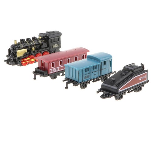 Legierung Druckguss Retro Dampf Zug Pull Back Auto Spielzeug Set Kinder Geschenk
