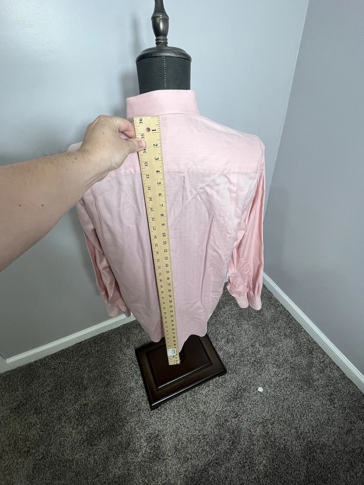 Рубашка на пуговицах Alex Cannon мужская с воротником средняя однотонная розовая БЫСТРАЯ доставка - Изображение 4 из 4