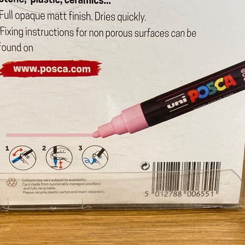 Uni Posca Paint Markers Pens Art Fine Medium Tip Pale Colours PC-5M (Set of 8) - Picture 9 of 10