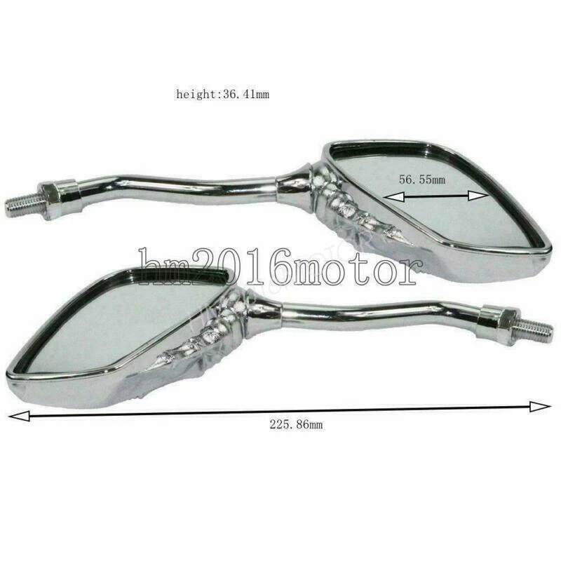 Espelho retrovisor caveira para Honda Shadow Aero Spirit ACE VLX 600 750 1100 VT1100CL - Imagem 3 de 4