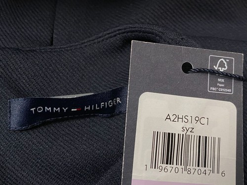 Tommy Hilfiger Women's Blue Textured Round Neck Sleeveless A-Line Dress Size 4 - Picture 4 of 4