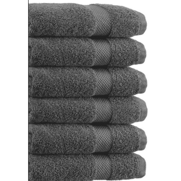 Set of 6 Ultra Absorbent Jumbo Cotton Bath Towels Bulk Pack for Showers