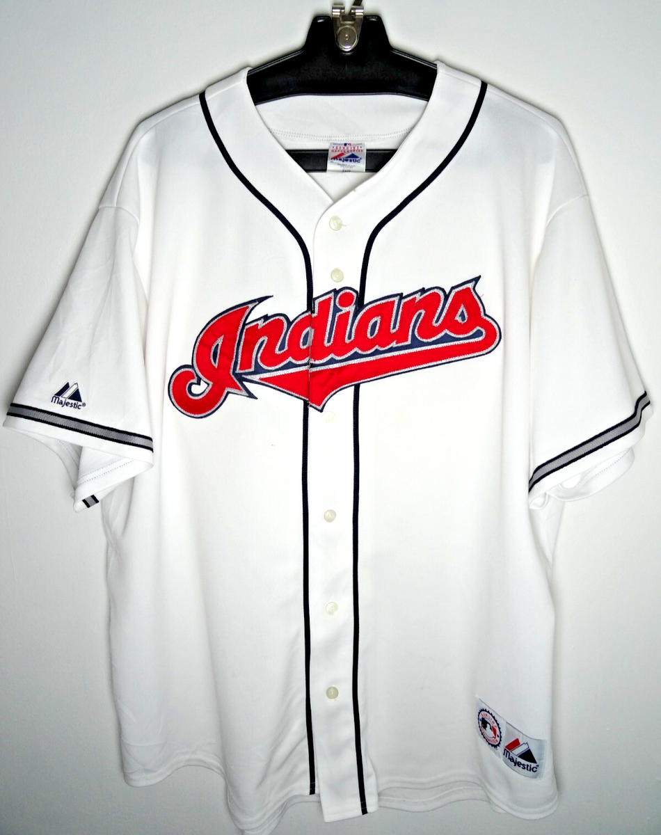 希少古着 Majestic MLB CLEVELAND INDIANS Majestic MLB Cleveland Indians Pullover Baseball Jersey XL