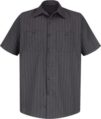 Red Kap Mens Performance Tech 2 Piece Lined Collar, Short-Sleeve Shirt