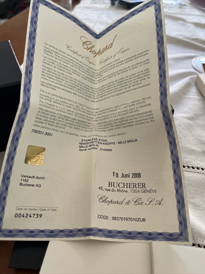 Gemelli Chopard Classic Racing - Immagine 2 di 4