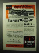 1961 Refield Bear Cub Scopes Ad - Optical Brilliance