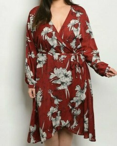 plus size linen wrap dress