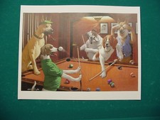 ONE SCRATCHING BEAGLE POOL DOGS POSTER HOME A...