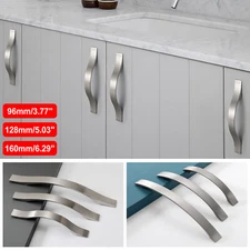 1-50X Stainless Steel Kitchen Cabinet Drawer Cupboard Handles Nickel Brushed New