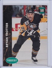 Bryan Trottier 500 Goal Club 1991 Parkhurst French Hockey Card 431 Grade MT