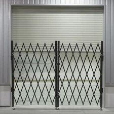 Double Folding Security Gate Expandable Barricade Gate Safety Barrier Door Gate