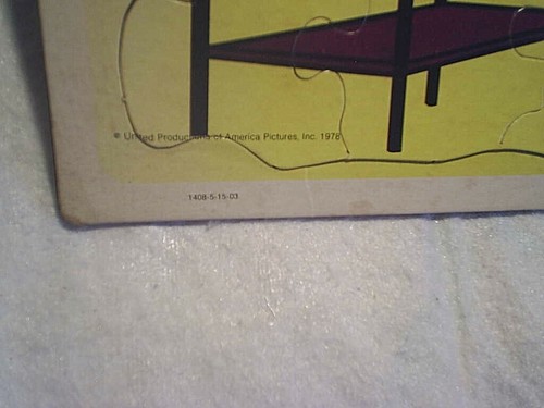 1978 MR.MAGOO TV SHOW TRAY PUZZLE,gold fish,warren co.lafayette indiana - Picture 2 of 2