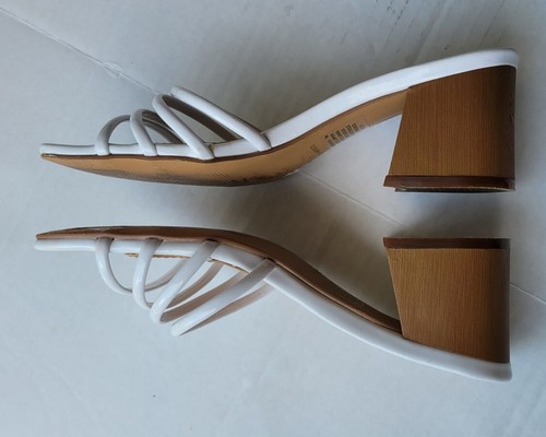 Steve Madden Women’s White Omay Sandal Heels Slides Shoes Size 7 - Bild 4 von 5