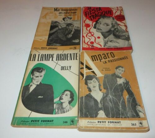 1950s FRENCH ROMANCE POCKET BOOKS LOT OF 4 PRINTED IN CANADA FREE SHIPPING***L17 - Picture 1 of 4