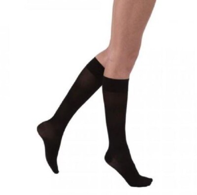 Jobst 121476 Ultrasheer Knee High Closed Toe Socks-30-40 mmHg-Black-XL