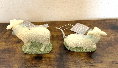 2 adornos de resina para ovejas, de pie y descansando, Galería II NUEVO CON ETIQUETAS - Imagen 4 de 8
