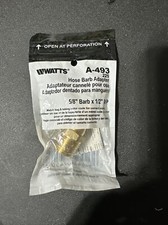 NIP WATTS A-493 HOSE BARB ADAPTER 5/8" Barb x 1/2" MIP Brass Fitting B717