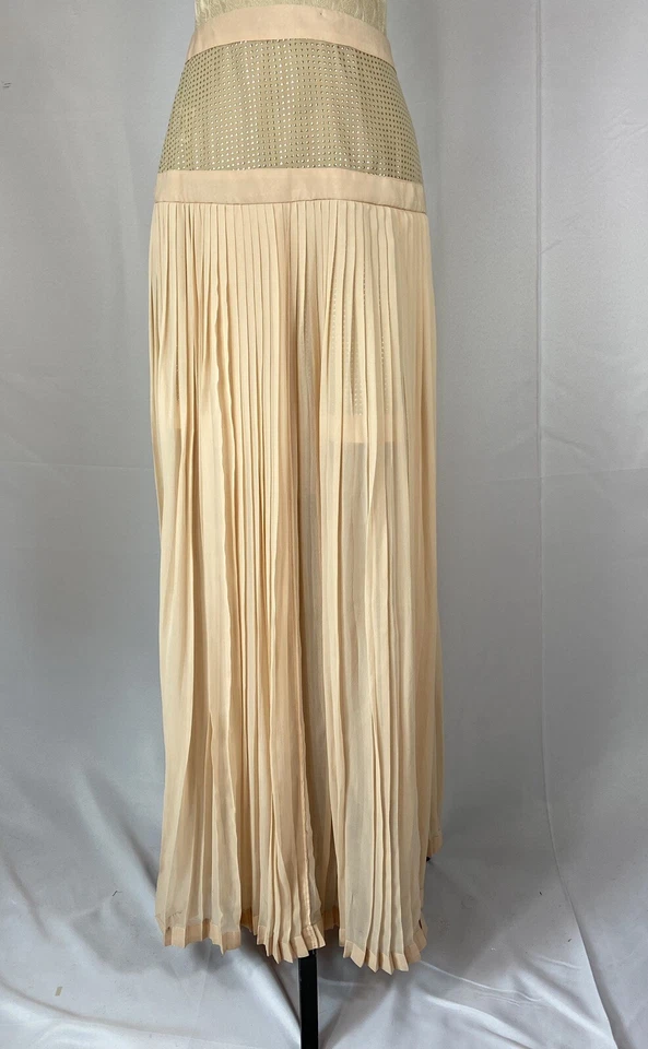 Maxi Falda Plisada Just Cavalli Talla 42 Color Rosa Seda Foto 2 de 3