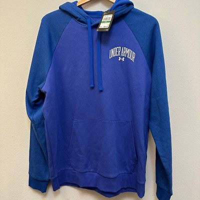 Under Armour Men's Rival Fleece Wordmark Colorblock Hoodie Size Large NWT