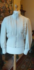 Therapy Off White Women's Padded Bomber Jacket Size Uk 14