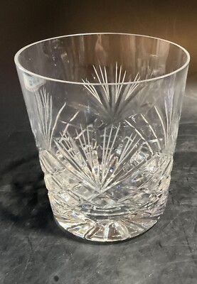 Edinburgh Crystal Iona 3 1/4 in Old Fashioned Blown Glass Cut Crisscrosses