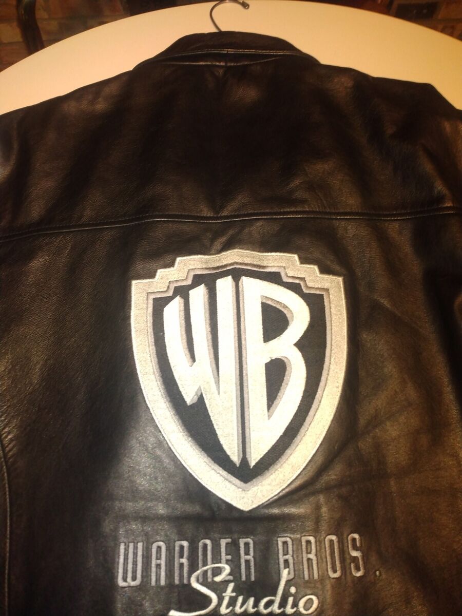 Vintage 90s Leather Jacket Mens XL Warner Bros Studios Logo Vintage 90s Leather Jacket Mens XL Warner Bros Studios Logo