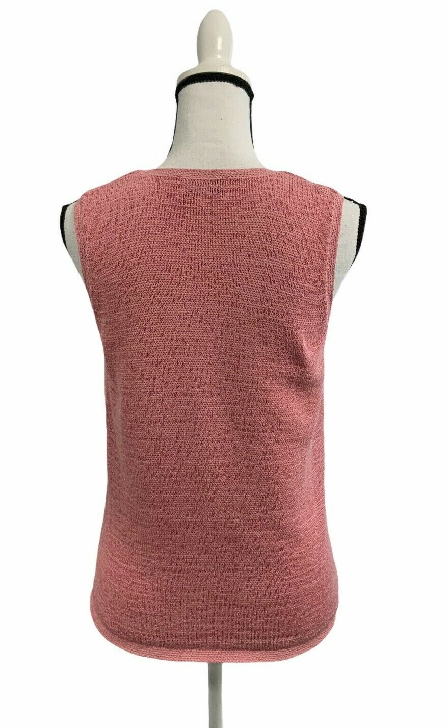 Pendleton Sweater Size Large Sleeveless Pink Poly… - image 5