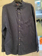 Chaps button up dress shirt navy/stripe size L good condition