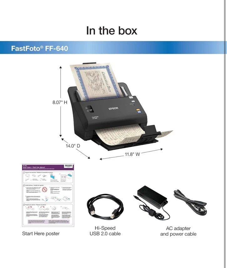 Brand New Epson FastFoto FF-640 High-Speed Photo Scanner - Image 3 of 4