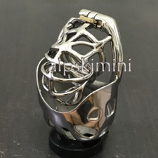 Stainless Steel Males Chastity Device Ball Cage Men Short Metal Locking Belt New