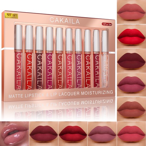 Lip Gloss Set Waterproof Cosmetic Gift Set Long Lasting Matte Beauty Lip Make up - Picture 4 of 66