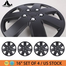Black Matte 16in Set Of 4 Wheel Covers Rim Hub Caps Fit R16 Tire Steel Wheel Black Matte 16in Set Of 4 Wheel Covers Rim Hub Caps Fit R16 Tire Steel Wheel