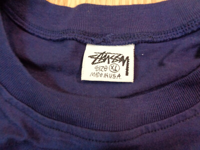 Stussy - Knowledge Is King XL X-Large Mens T Shirt Navy BLUE