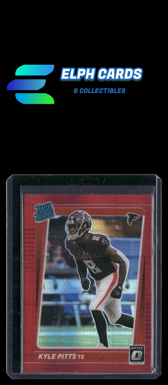 2021 Donruss Optic #211 Kyle Pitts Red Hyper