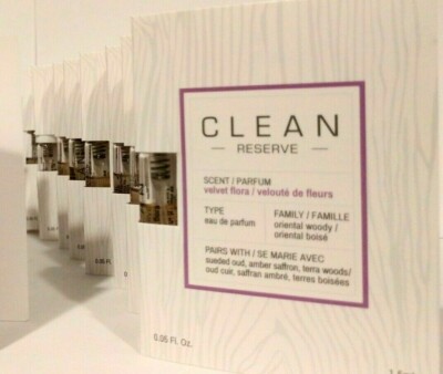 Clean Reserve VELVET FLORA Eau de Parfum Spray1.5mL /0.05oz QUANTITY 7 VIALS NEW