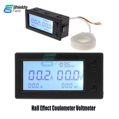 DC 0-300V STN Coulometer  Ammeter Voltmeter Capacity Hall Sensor 100A 200A 400A