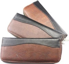 Salmony Leather Hair Scissors Bag Barber Salon Case Hairdresser Accessories B...