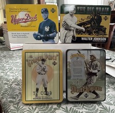2005 Upper Deck Baseball Empty Tins Set of 4 Cobb, Jeter, Johnson  Wagner
