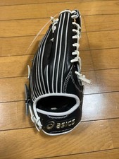 asics soft gloves black/white