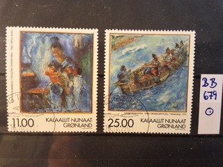 DÄNEMARK 🇩🇰 GRÖNLAND BRIEFMARKEN GESTEMPELT LOT BB 679