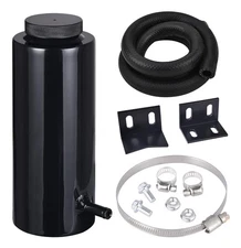 Coolant Overflow Tank Radiator Bottle 800ml Aluminum Universal Black