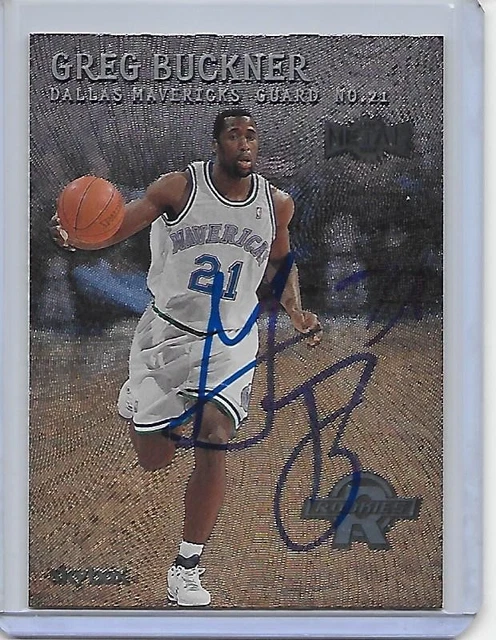 Basketball Card IP Auto NBA GREG BUCKNER 1999-00 Skybox Metal Rookie Mavericks