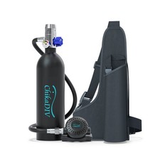 Portable 1L Scuba Tank Lung Tank,Diving Tank with Mask,15-20Min for Underwater