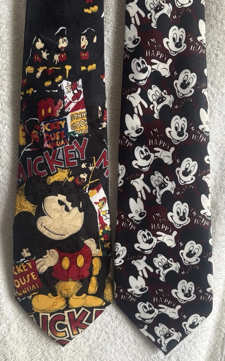 Mickey Mouse Unisex Neck Ties (2) - In Excellent Condition-For The Collector